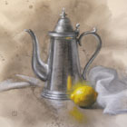 Coffee Pot and Lemon